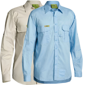 Bisley Mens Insect Protection Long Sleeve Fishing Shirt - Cotton Casual Business Top - VRS6140_BSAN (SND)