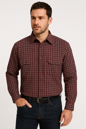 BISLEY SEERSUCKER SHORT SLEEVE SHIRT Plus King Size Work Cotton Blend Check