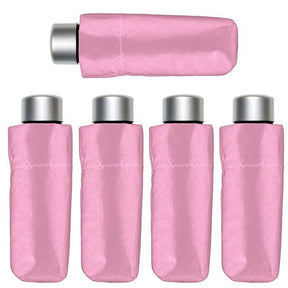 5x Bobbie J Super Lite Mini Handbag Umbrella Folding Compact Lightweight in Pink