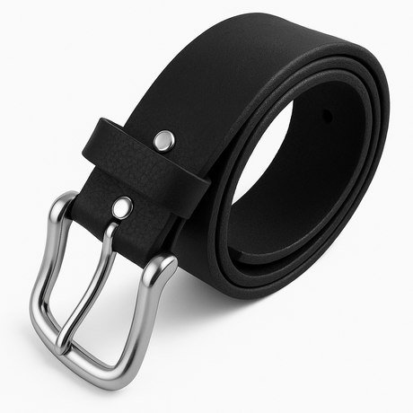 Mens Genuine Full Grain Leather Belt Made in Australia in Black