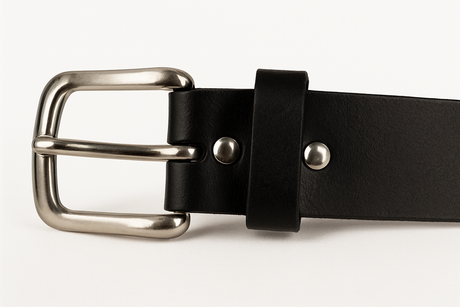 Mens Genuine Full Grain Leather Belt Made in Australia in Black