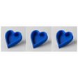 3x Heart-Shaped Silicone Baking Mould (Non-Stick) Pack - Blue