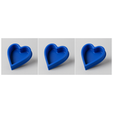 3x Heart-Shaped Silicone Baking Mould (Non-Stick) Pack - Blue