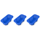 3x Silicone Loaf Non-Stick Pan  Pack - Bread Mould Baking Tray (Blue)