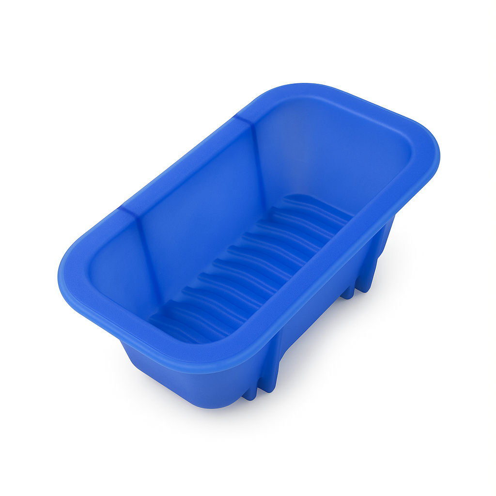 Silicone Loaf Non-Stick Pan  - Bread Mould Baking Tray (Blue)