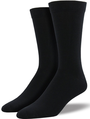 1 Pair Premium Bamboo Loose Top Socks - Eco Diabetic Circulation Sox for Diabetes - Black