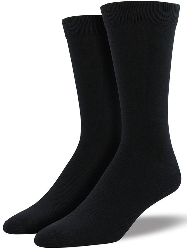 1 Pair Bamboo Derived Loose Top Socks - Black (Diabetic Comfort Circulation)