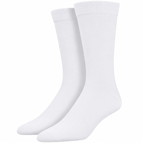 1 Pair Bamboo Derived Loose Top Socks - White (Diabetic Comfort Circulation)