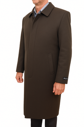 Bossini Lapel Trench Coat w/ Cashmere - Brown (Small)