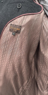 Bossini Lapel Trench Coat w/ Cashmere - Charcoal (Small)