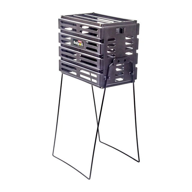 Tourna Ballport 80 Tennis Ball Basket 80-Ball Capacity Lightweight Polypropylene in Black