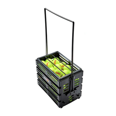 Tourna Ballport 80 Tennis Ball Basket 80-Ball Capacity Lightweight Polypropylene in Black