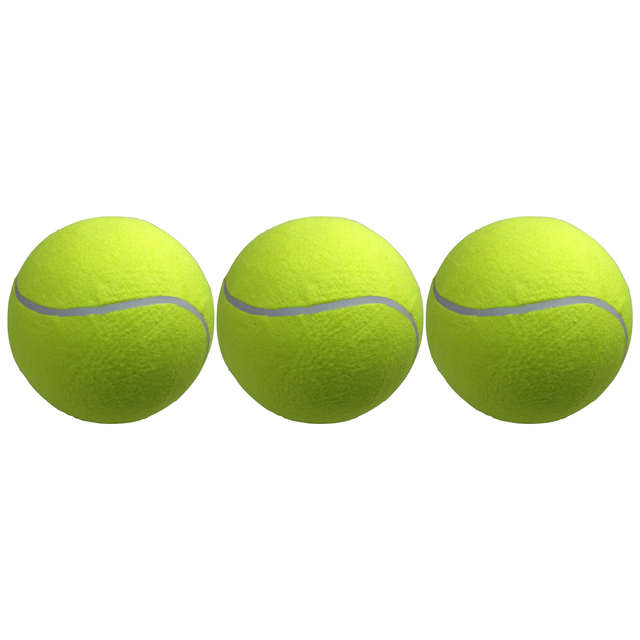 3x 10" Giant Tennis Ball Pack - Yellow (Autographs, Kids Games & Jumbo Toy)