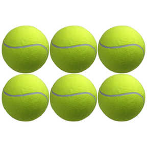 6x 10" Giant Tennis Ball Bulk Pack - Yellow (Autographs, Kids Games & Jumbo Toy)