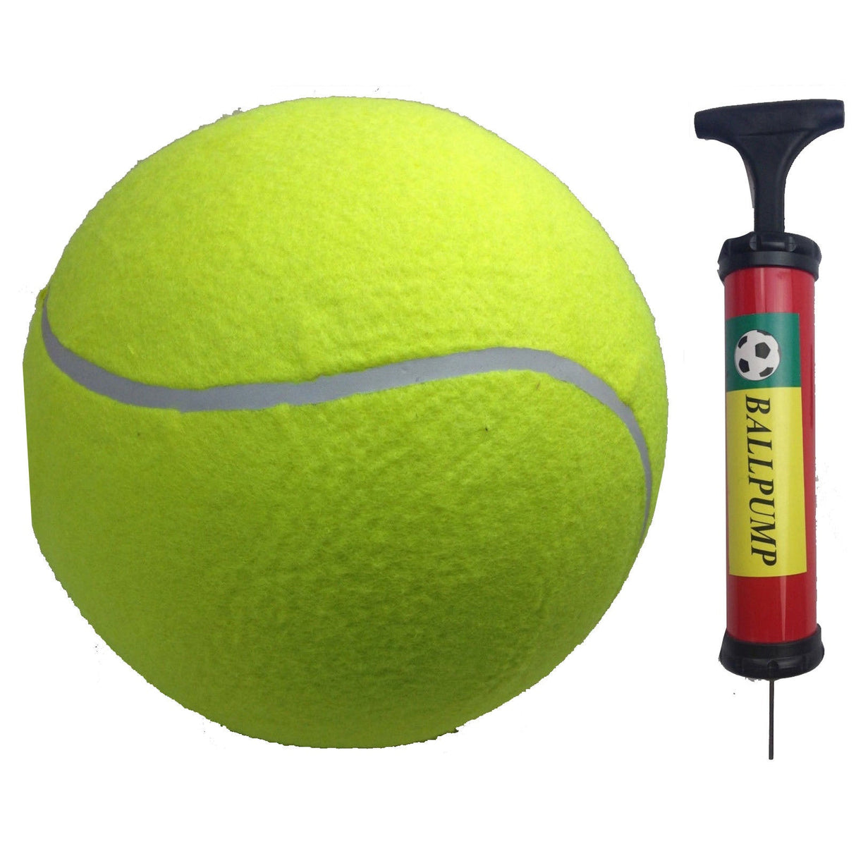 10" Giant Tennis Ball with Ball Pump (Autographs, Kids Games & Jumbo Toy)