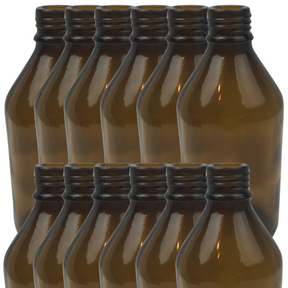 12x 600ml Brown Glass Bottles Without Lid/Cap Bulk Pack