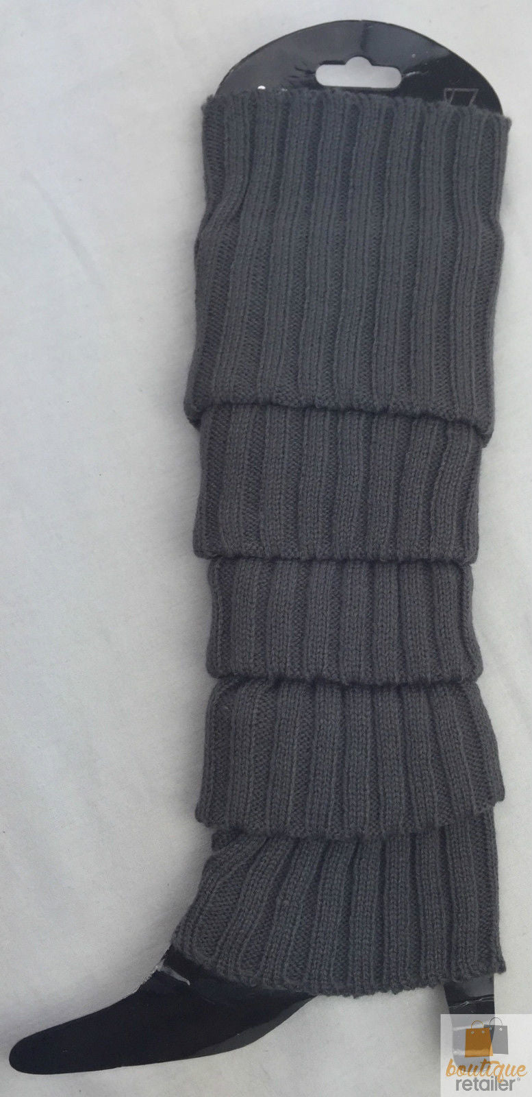 12x LEG WARMERS Knitted Womens Costume Neon Dance Party Knit 80s BULK - Eggplant