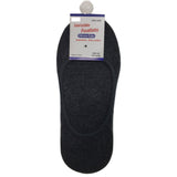 1 Pair No Show Cotton Socks - Charcoal (Non Slip Low Cut Invisible Footlet Socks)