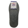 1x NO SHOW COTTON SOCKS Non Slip Heel Grip Low Cut Invisible Footlet Seamless - Grey - 6-11