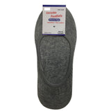 1 Pair No Show Cotton Socks - Grey (Non Slip Low Cut Invisible Footlet Socks)