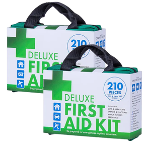 2x 210pcs Emergency First Aid Kit - Medical Set for Work/Offices/Travel/Family