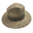Mens Broad Weave Seagrass Panama Straw Hat - Beige (Fedora Summer Sun Cap)