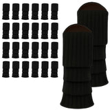 24x Black Ribbed Leg Warmers Bulk Pack - Womens Dance Costume/80s Party