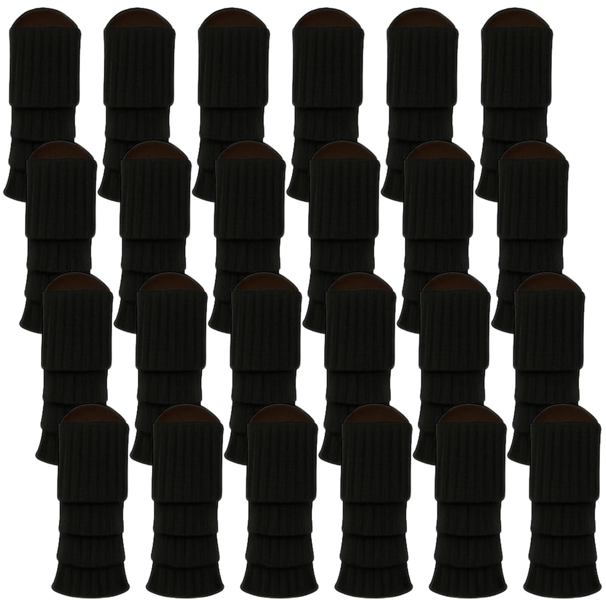 24x Black Ribbed Leg Warmers Bulk Pack - Womens Dance Costume/80s Party