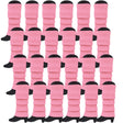 24x Light Pink Ribbed Leg Warmers Bulk Pack - Womens Dance Costume/80s Party