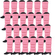 24x Womens Leg Warmers Disco Winter Knit Dance Party Crochet Legging Socks Costume - Light Pink