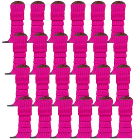 24x Purple Ribbed Leg Warmers Bulk Pack - Womens Dance Costume/80s Party
