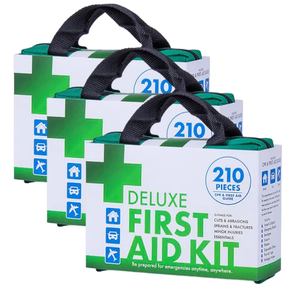 3x 210pcs Emergency First Aid Kit Bulk - Medical Set for Work/Offices/Travel/Family