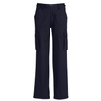 Mens 100% Cotton Cargo Pants 310gsm - Military Work/Tradie Trousers w/ Pocket - Navy