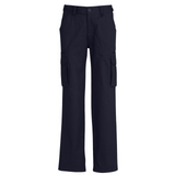 Mens 100% Cotton 310gsm Cargo Pants  - Navy Blue (Military Work/Tradie Trousers w/ Pockets)