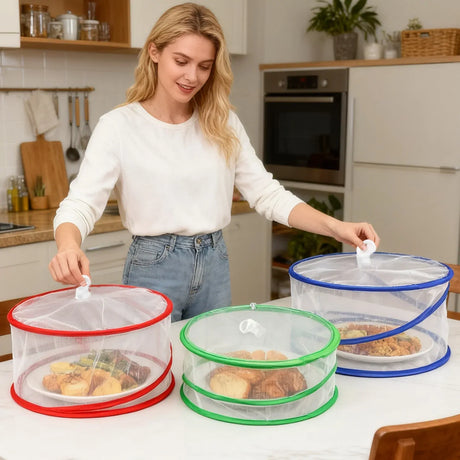 3 Piece Pop-Up Food Cover Set (BBQ, Camping & Picnic Insect Protector)