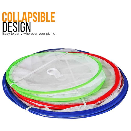 3 Piece Pop-Up Food Cover Set (BBQ, Camping & Picnic Insect Protector)
