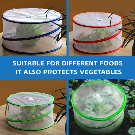 3 Piece Pop-Up Food Cover Set (BBQ, Camping & Picnic Insect Protector)