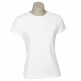 3x Womens Plain White T-Shirt Pack - 100% Cotton Casual Basic Top