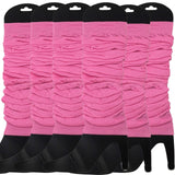 6x LEG WARMERS Knitted Womens Neon Party Knit Ankle Fluro Dance Costume 80s BULK - Purple