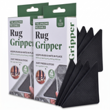 8x Non-Slip Reusable Rug Grippers Bulk Pack - Anti-Skid Carpet Mat Pads (Washable)