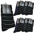 9 Pairs Cotton Business Socks Bulk Pack - Assorted Pack (Mens Dress Crew Casual Work Socks)