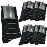 9 Pairs Cotton Business Socks Bulk Pack - Assorted Pack (Mens Dress Crew Casual Work Socks)