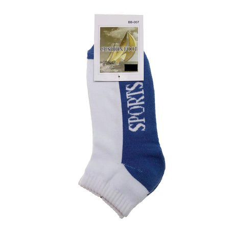 9x Cotton Sports Ankle Socks Bulk Pack - Low Cut Anklet Cushion Running Socks (Assorted Colours)