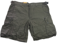 Mens Plus Size 100% Cotton Cargo Shorts - Heavy Duty Summer Shorts - Khaki Green