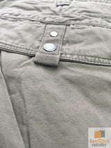 Mens 100% Cotton Cargo Shorts - Khaki Green (Heavy Duty Summer Shorts)