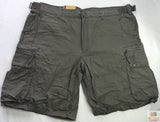 Mens 100% Cotton Cargo Shorts - Khaki Green (Heavy Duty Summer Shorts)