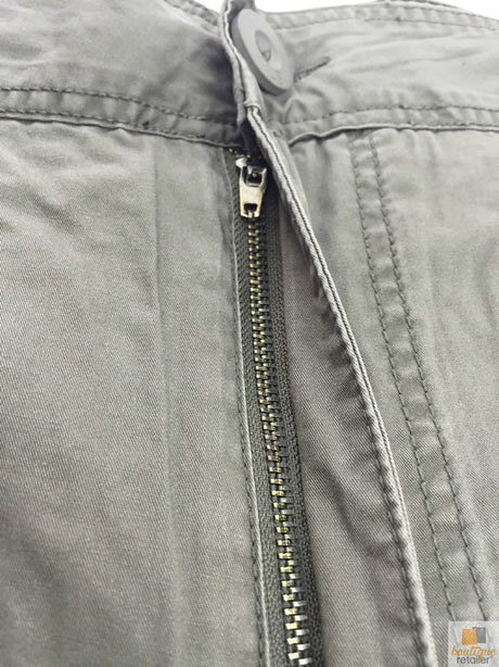 Mens 100% Cotton Cargo Shorts - Khaki Green (Heavy Duty Summer Shorts)