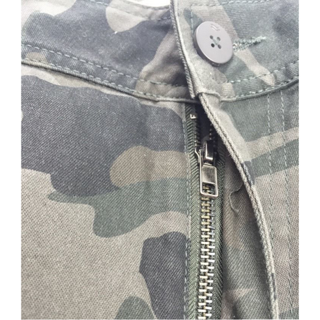Mens Heavy Duty Cargo Shorts - Dark Camo (Adjustable 100% Cotton Drill Work Summer)