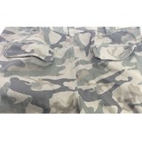 Mens Heavy Duty Cargo Shorts - Dark Camo (Adjustable 100% Cotton Drill Work Summer)