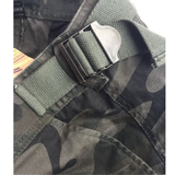 Mens Heavy Duty Cargo Shorts - Dark Camo (Adjustable 100% Cotton Drill Work Summer)